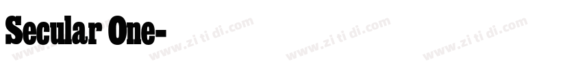 Secular One字体转换